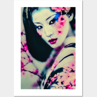 Vintage geisha art Posters and Art